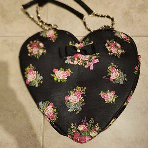 Large Betsey Johnson Heart Purse